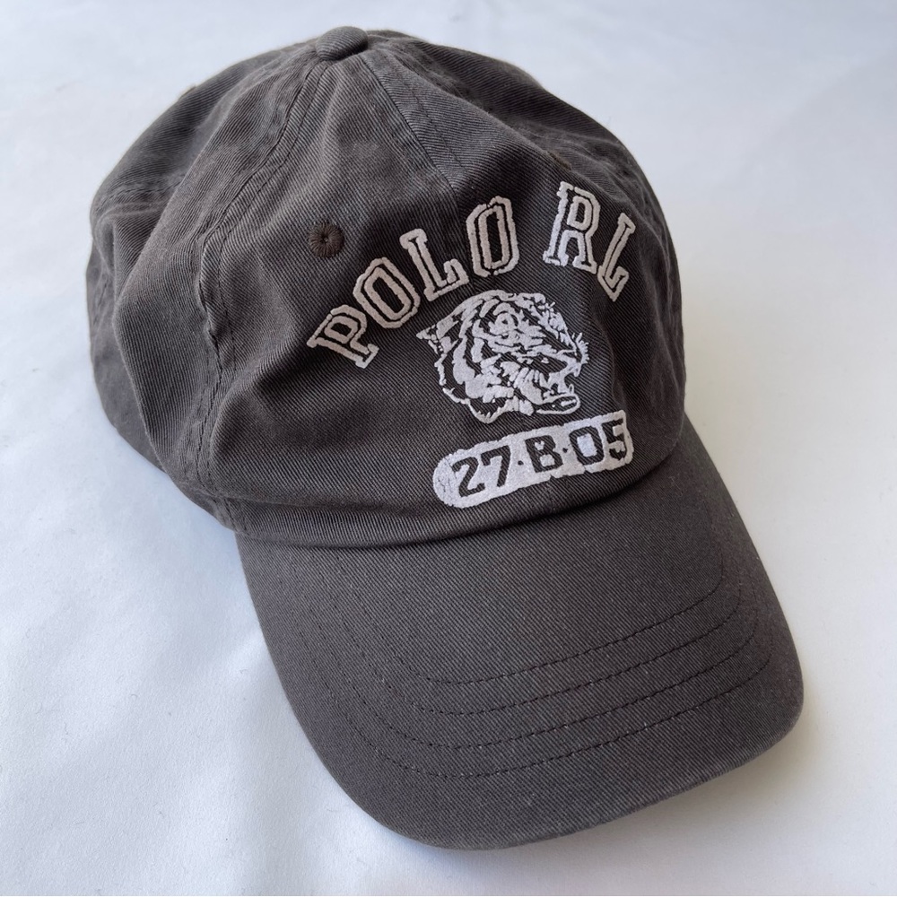 Polo Ralph Lauren Men’s Tiger Baseball Cap Grey New